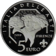 5 Euros Florence - Tuscany, Italy, 2019 reverse image