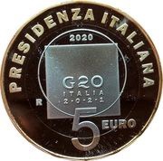 5 Euros Italian Presidency of the G20, Italy, 2020 reverse image