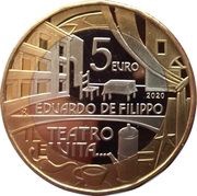 5 Euros Eduardo de Filippo, Italy, 2020 reverse image