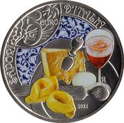 5 Euros Lambrusco and Tortellini, Italy, 2021 reverse image