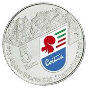 5 Euro Alpine World Ski Championships, Italy, 2021 reverse image