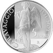 5 Euros Caravaggio reverse image