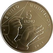 5 Euros Ennio Morricone, Italy, 2021 reverse image