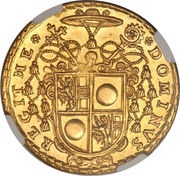 5 Ducats - Wolf Dietrich von Raitenau, Austria, 1587-1612 reverse image
