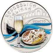 5 Euro Prosecco and Granseola, Italy, 2023 reverse image