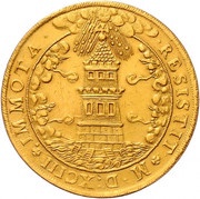 5 Ducats - Wolf Dietrich von Raitenau, Austria, 1593 reverse image