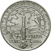 10 Euros Genoa European Cultural Capital, Italy, 2004 reverse image