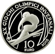 10 Euros 2006 Winter Olympics - Alpine Skiing, Italy, 2005 reverse image