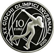 10 Euros 2006 Winter Olympics - Speed skating, Italy, 2005 reverse image