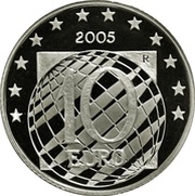 10 Euros Peace and Freedom in Europe, Italy, 2005 reverse image