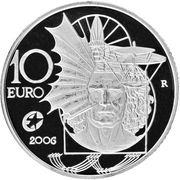 10 Euros Leonardo da Vinci, Italy, 2006 reverse image