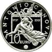 10 Euros Antonio Canova, Italy, 2007 reverse image
