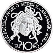 10 Euros Caravaggio, Italy, 2010 reverse image
