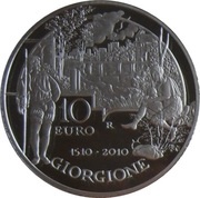 10 Euros Giorgione, Italy, 2010 reverse image