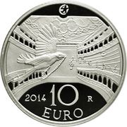 10 Euros Gioacchino Rossini, Italy, 2014 reverse image