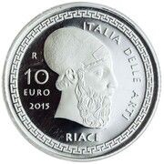 10 Euros Italy of Arts - Riace, Calabria, Italy, 2015 reverse image