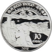 10 Euros European explorers - Marco Polo, Italy, 2018 reverse image