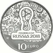 10 Euros 2018 FIFA World Cup Russia, Italy, 2018 reverse image