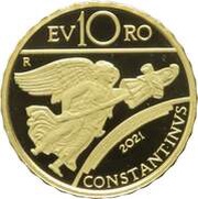 10 Euros Constantine the Great, Italy, 2021 reverse image