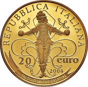 20 Euros 2006 World Cup, Italy, 2004 reverse image