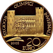 20 Euros 2006 Winter Olympics - Porte Palatine, Italy, 2005 reverse image