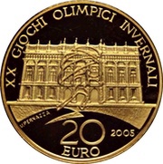 20 Euros 2006 Winter Olympics - Palazzo Madama, Italy, 2005 reverse image