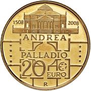 20 Euros Andrea Palladio, Italy, 2008 reverse image