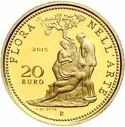 20 Euros Flora in Art - Neoclassicism, Italy, 2015 reverse image