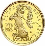 20 Euros Flora in Art - Contemporary Age, Italy, 2016 reverse image
