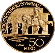 50 Euros 2006 Winter Olympics - St. Charles Square, Italy, 2005 reverse image