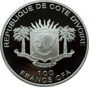 100 Francs CFA Leopard obverse image
