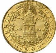 6 Ducats - Markus Sittikus von Hohenems Mule, Austria, 1617 reverse image