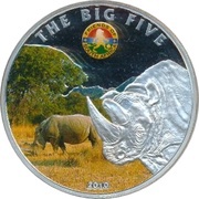 100 Francs CFA Rhino reverse image