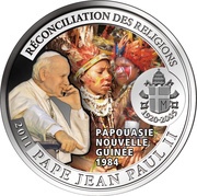 100 Francs CFA The Pope in Papua New Guinea reverse image
