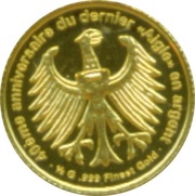 100 Francs CFA German Silver Eagle, Ivory Coast, 2014 reverse image