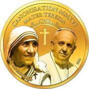 100 Francs CFA Canonisation of Mother Teresa, Ivory Coast, 2016 reverse image