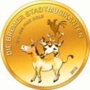 100 Francs CFA The Bremen Musicians, Ivory Coast, 2016 reverse image