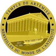 100 Francs CFA Temple of Artemis, Ivory Coast, 2017 reverse image