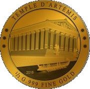 100 Francs CFA Temple of Artemis, Ivory Coast, 2018 reverse image