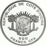 500 Francs CFA Egyptian Pyramids obverse image