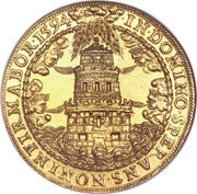 8 Ducats - Wolf Dietrich Von Raitenau, Austria, 1594 reverse image