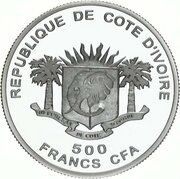 500 Francs CFA Mausoleum of Halicarnassus obverse image