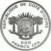 500 Francs CFA Olympian Statue of Jupiter obverse image