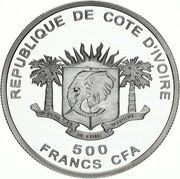 500 Francs CFA Pharos Lighthouse of Alexandria obverse image