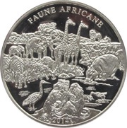500 Francs CFA African Fauna, Ivory Coast, 2014 reverse image