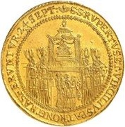 8 Ducats - Paris von Lodron Consecration, Austria, 1628 reverse image