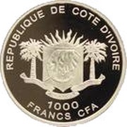 1000 Francs CFA Rhynchocyon Chrysopygus obverse image