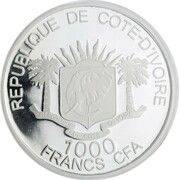 1000 Francs CFA Damaliscus Pygargus obverse image