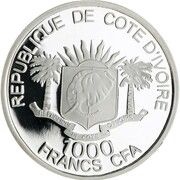 1000 Francs CFA Panthera Pardus obverse image
