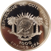 1000 Francs CFA 2008 Summer Olympic Games obverse image